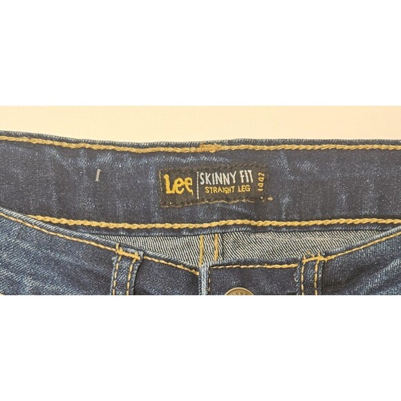 Lee Skinny Fit Stretch Denim Jeans Girl's Size 10 Blue Straight Leg Modern - Picture 3 of 8
